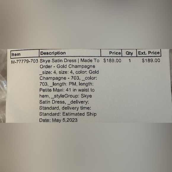 Revelry Skye Satin Dress petite 4 - Picture 4 of 5